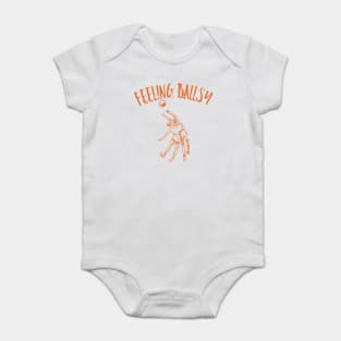 Feeling Basketball Ballsy, Retro Sports Baby Bodysuit